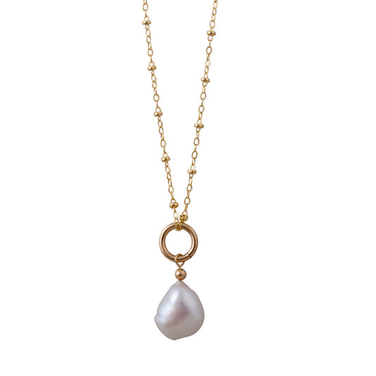 Rosario Necklace With Baroque Pearl