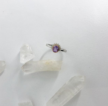 Load image into Gallery viewer, Amethyst And Half Halo Dress Ring