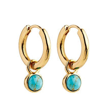 Load image into Gallery viewer, Heavenly Turquoise Gold Earring