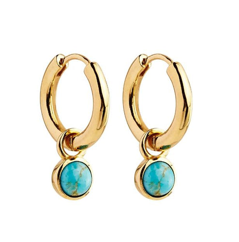 Heavenly Turquoise Gold Earring