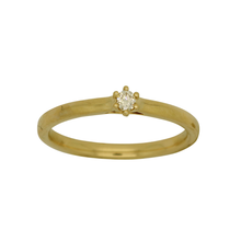 Load image into Gallery viewer, Dainty Diamond Gold Ring set in claws