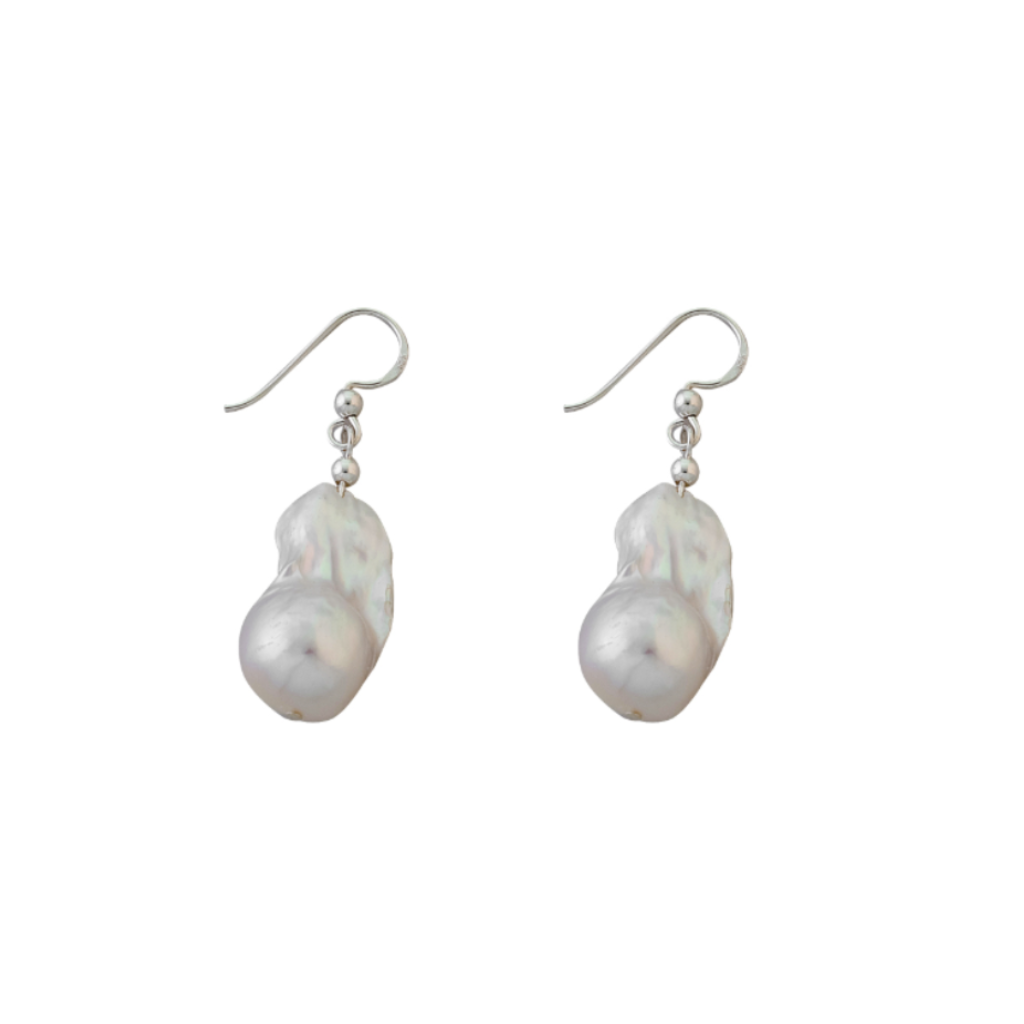 Large Baroque Pearl Earrings