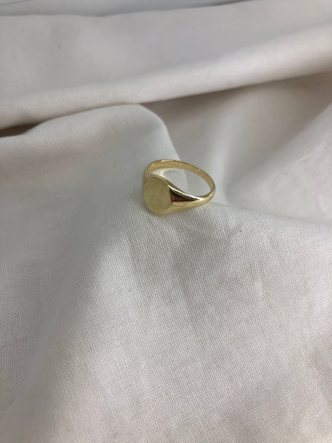 Gold Oval Signet Ring Medium style