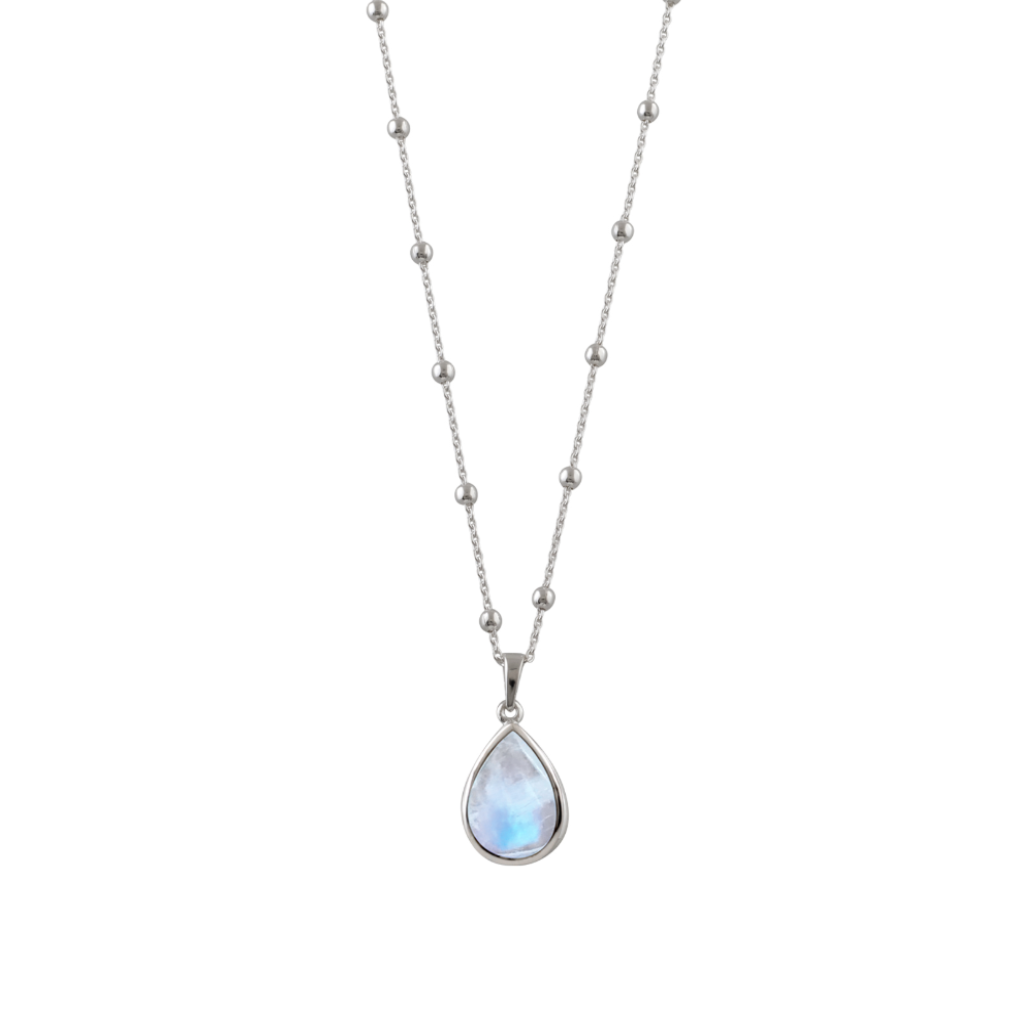 Rosario Necklace With Pear Moonstone