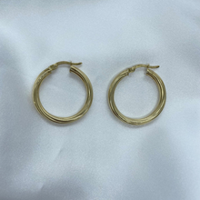 Load image into Gallery viewer, 9ct &amp; silver filled twist hoops medium