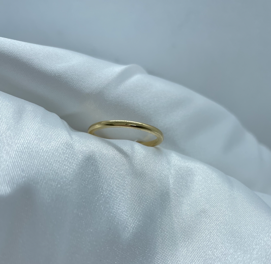 Delicate Solid gold layering band