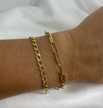 Load image into Gallery viewer, Gold 9ct open curb style bracelet