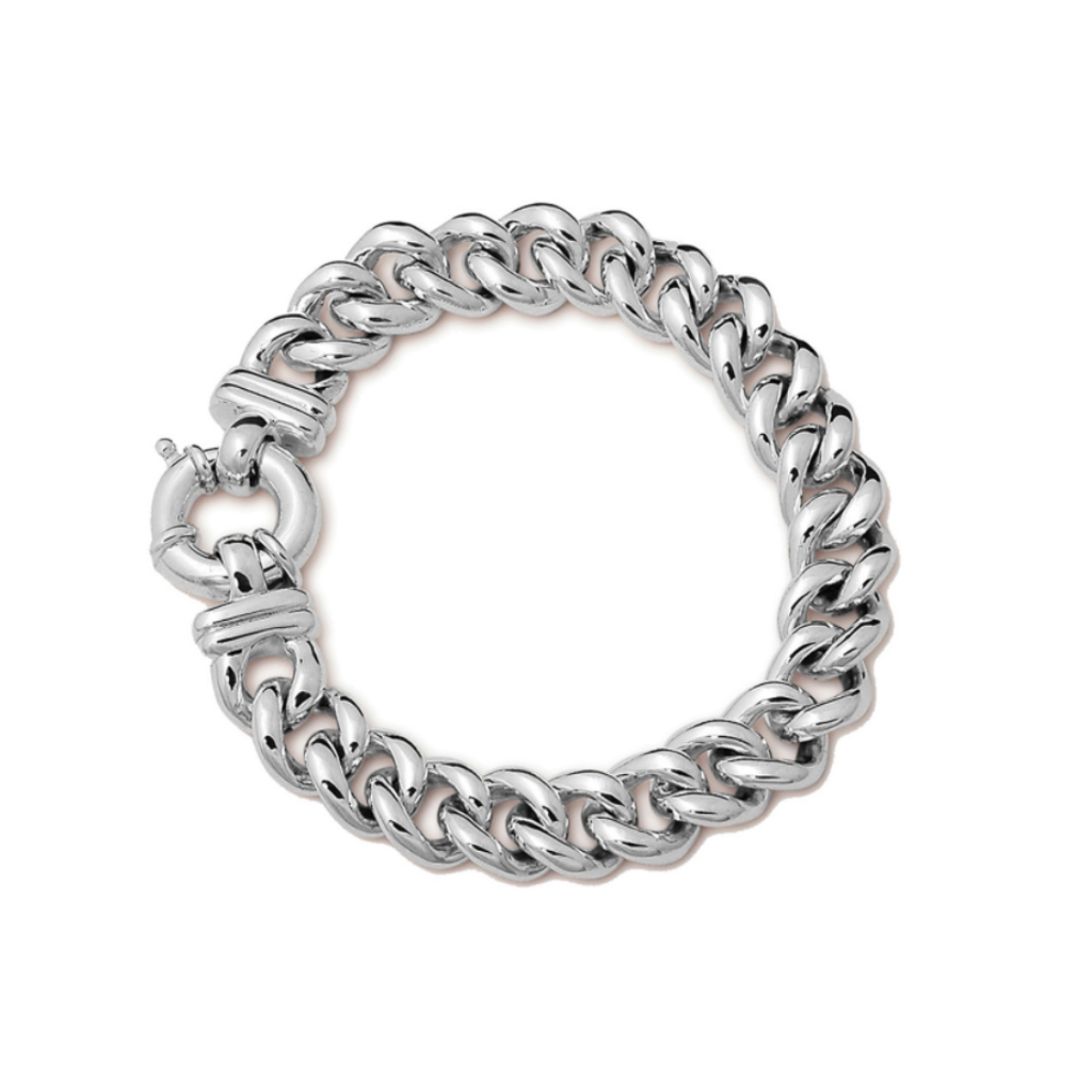 Silver Small Mama Bolt Bracelet