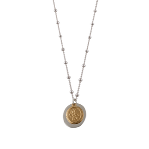 Rosario Necklace With St Christopher