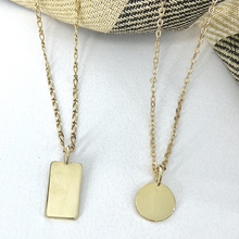 Load image into Gallery viewer, Petite Gold Rectangle Pendant