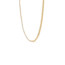 Load image into Gallery viewer, Half Tennis Necklace Gold