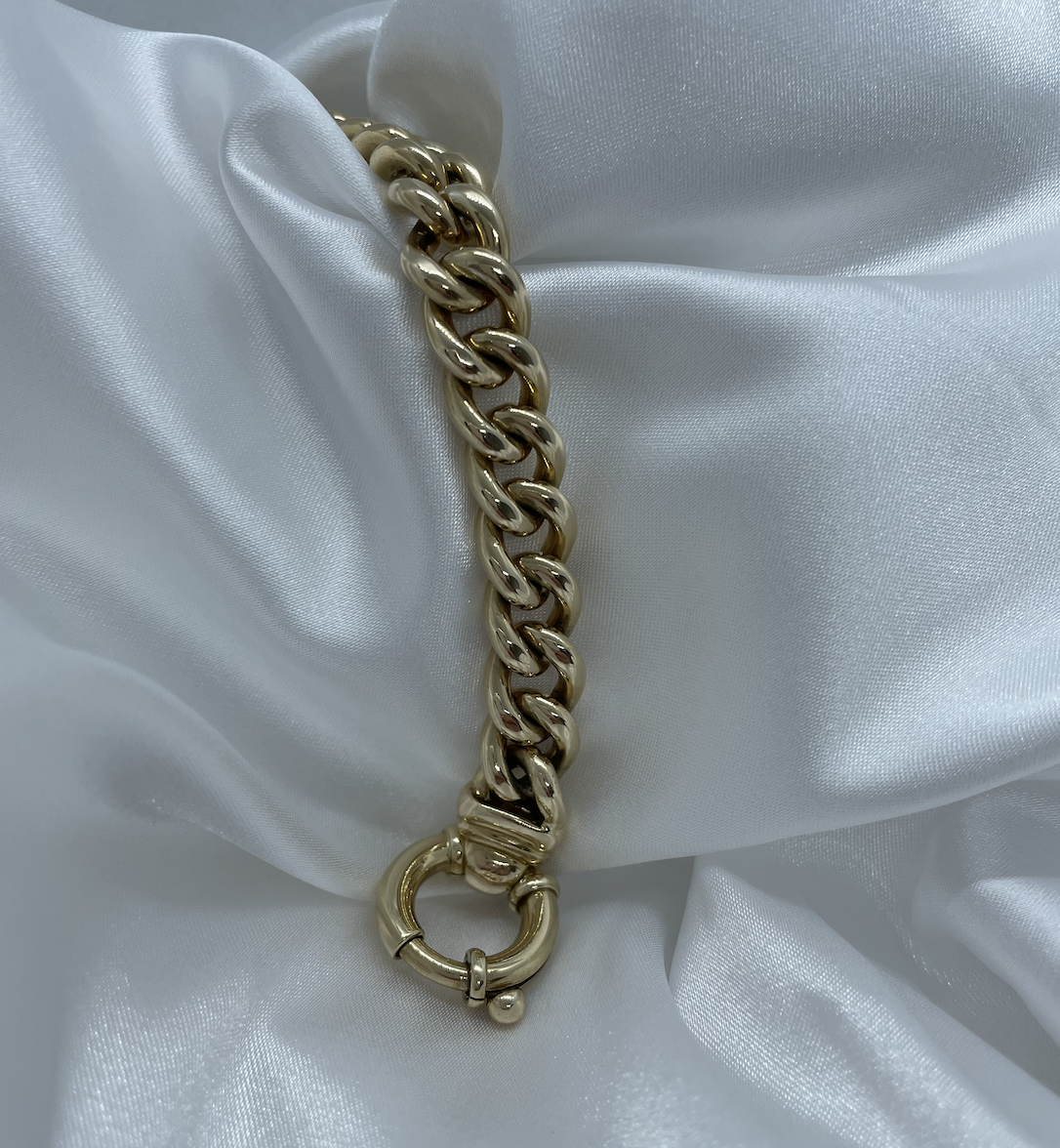 Chunky solid 2024 gold bracelet