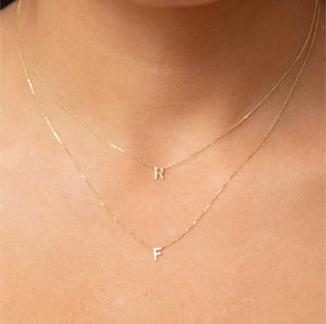 9CT YG Initial Necklace