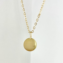 Load image into Gallery viewer, Petite Gold Round Disc Pendant
